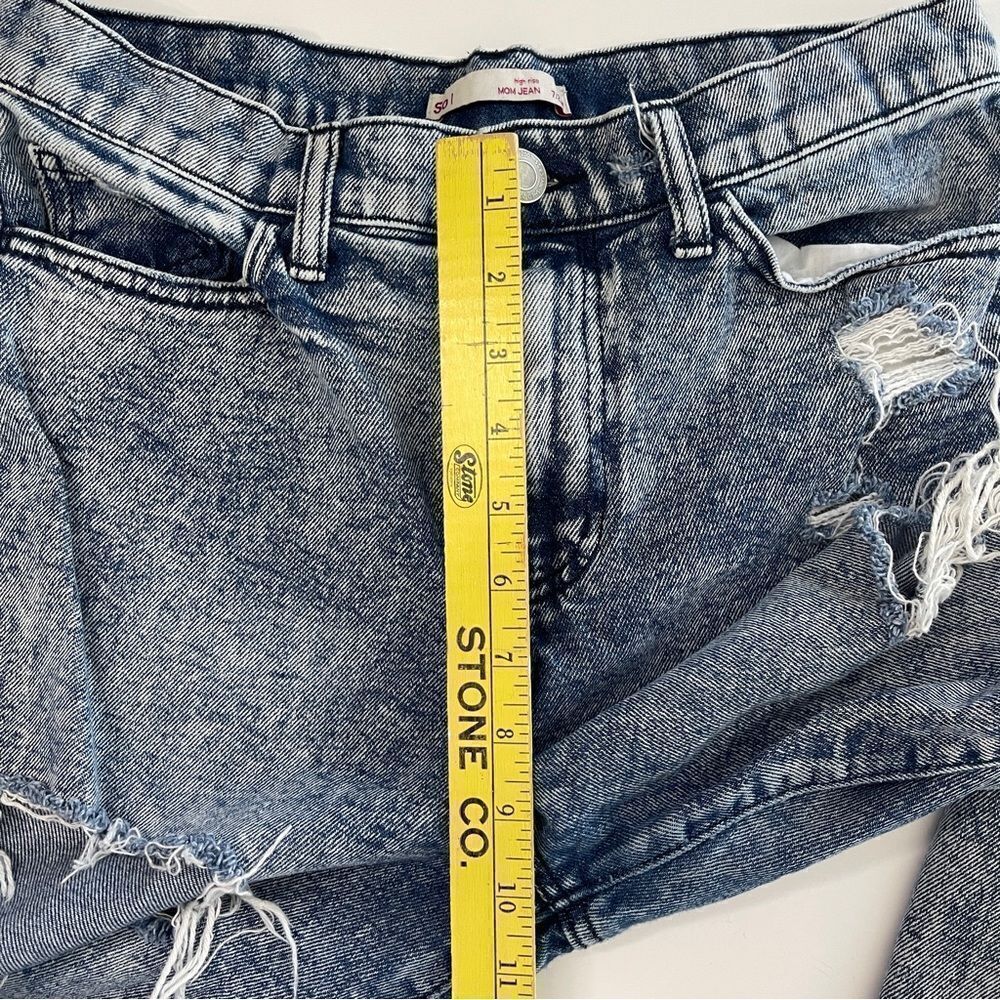 SO Acid Wash High Rise‎ Mom Jeans, Size 7/28W - Picture 8 of 9